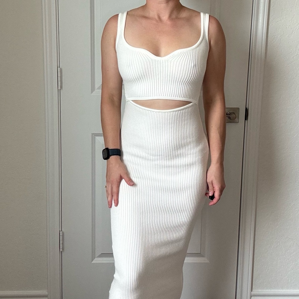 Mura Boutique Knit Cutout Midi Dress